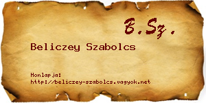 Beliczey Szabolcs névjegykártya